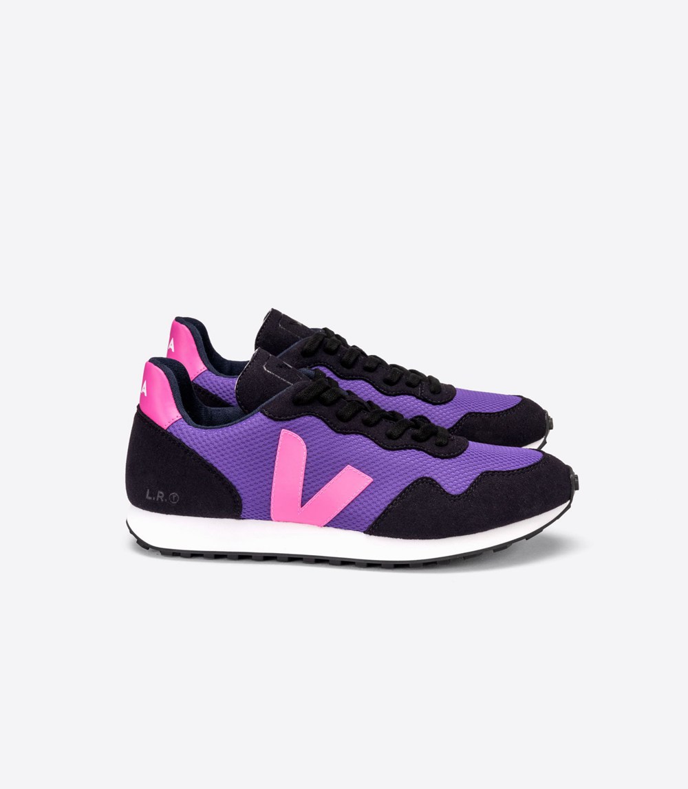 Veja Sneakers Womens - Sdu Rec Alveomesh - Purple/Black/Pink - 4705EGLUX